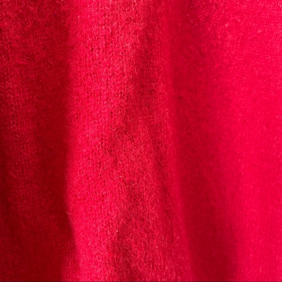 Vintage red Shetland wool Ralph Lauren Chaps v-neck sweater ❤️ - Picture 5 of 7